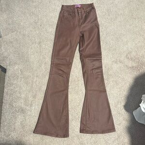 Brown edikted leather pants size small